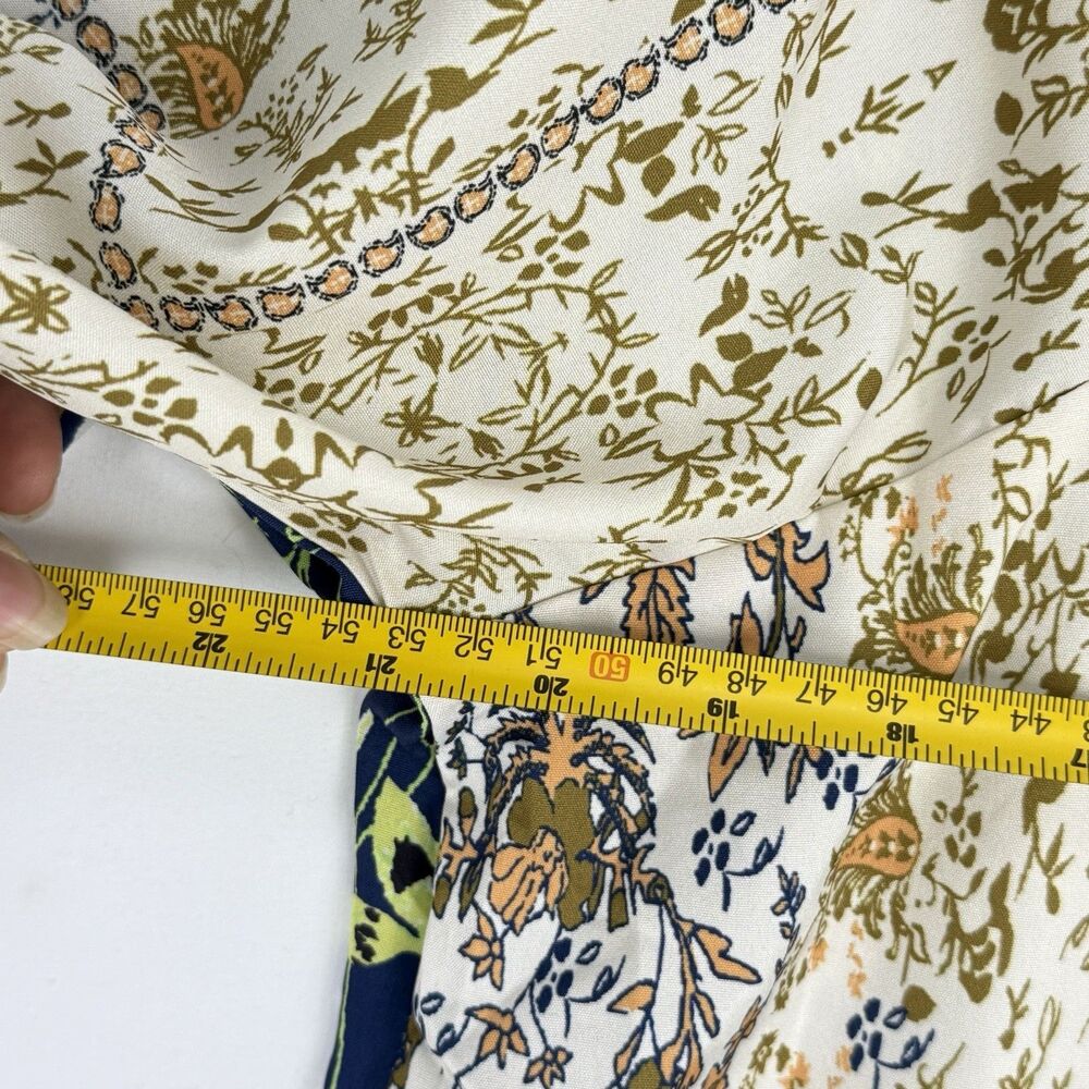Norecoora Peasant BOHO Floral V-Neck Short Sleeve Top Blouse Size XL - Picture 12 of 15
